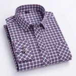 Cotton Flannel Shirts for Men – Long Sleeve - Image 7