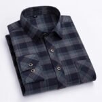 Cotton Flannel Shirts for Men – Long Sleeve - Image 10