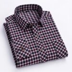 Cotton Flannel Shirts for Men – Long Sleeve - Image 3