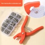 Snap Button Kit with Hand Pressure Pliers – 50pcs Metal Snaps