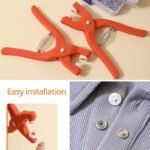 Snap Button Kit with Hand Pressure Pliers – 50pcs Metal Snaps - Image 6