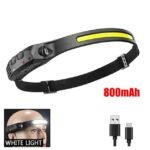 COB LED Headlamp with 230° Wide Beam, Motion Sensor, and USB Rechargeable Battery - Image 8