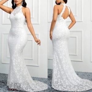 Elegant White Mermaid Wedding Dress