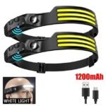 COB LED Headlamp with 230° Wide Beam, Motion Sensor, and USB Rechargeable Battery - Image 6