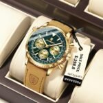 Luxury Men's Chronograph Watch – Quartz, Waterproof, - Image 2