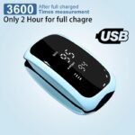 Rechargeable Fingertip Pulse Oximeter – Blood Oxygen Saturation Monitor with LED Display & Lanyard