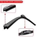 Universal Frameless Car Windshield Wiper Blades – Hook U/J 9mm Soft Rubber Wipers (14"-26") - Image 3
