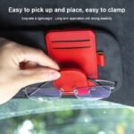 PU Leather Car Glasses Holder – Sunglasses Storage Case with Magnetic Clip & Card Holder - Image 8