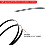 Universal Frameless Car Windshield Wiper Blades – Hook U/J 9mm Soft Rubber Wipers (14"-26") - Image 4