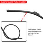 Universal Frameless Car Windshield Wiper Blades – Hook U/J 9mm Soft Rubber Wipers (14"-26") - Image 5