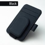 PU Leather Car Glasses Holder – Sunglasses Storage Case with Magnetic Clip & Card Holder - Image 2