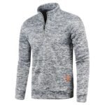 Men's Thicker Half-Zip Pullover Sweatshirt – Casual Turtleneck Sweater for Spring & Autumn - Image 2