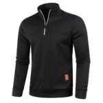 Men's Thicker Half-Zip Pullover Sweatshirt – Casual Turtleneck Sweater for Spring & Autumn - Image 4