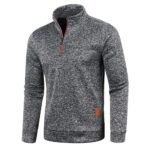 Men's Thicker Half-Zip Pullover Sweatshirt – Casual Turtleneck Sweater for Spring & Autumn - Image 6
