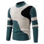 Men's Autumn & Winter Color Block Knit Sweater – Casual Warm Pullover - Image 7
