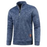 Men's Thicker Half-Zip Pullover Sweatshirt – Casual Turtleneck Sweater for Spring & Autumn - Image 7