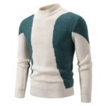 Men's Autumn & Winter Color Block Knit Sweater – Casual Warm Pullover - Image 8