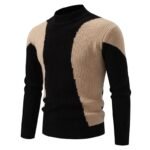 Men's Autumn & Winter Color Block Knit Sweater – Casual Warm Pullover - Image 9