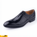 Men’s Handmade Black Designer Oxfords – Genuine Leather Dress Shoes for Weddings & Formal Events - Image 4