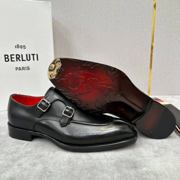 Men’s Double Monk Strap Shoes – Parisian Luxury and Craftsmanship - Image 3