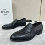 Luxury Men’s Crocodile-Pattern Leather Loafers – Paris Elegance - Image 7