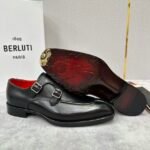 Men’s Double Monk Strap Shoes – Parisian Luxury and Craftsmanship
